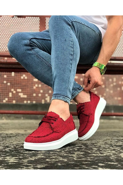 WG503 Bordo Erkek Günlük Ayakkabı