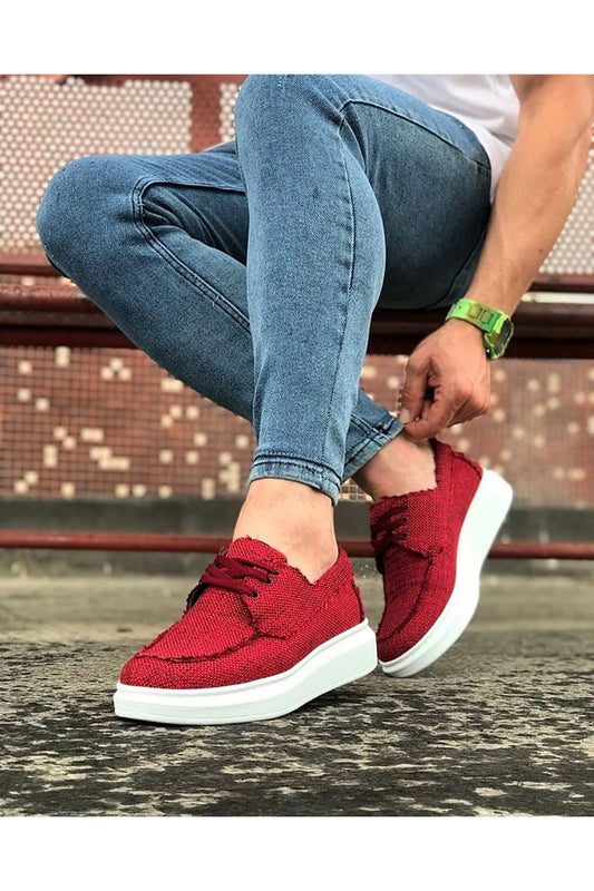 WG503 Bordo Erkek Günlük Ayakkabı