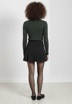 Zincir Detaylı Fitilli Kaşkorse Bluz - Haki