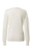 Ekru V Yaka Düğmeli Basic Triko Kadın Hırka