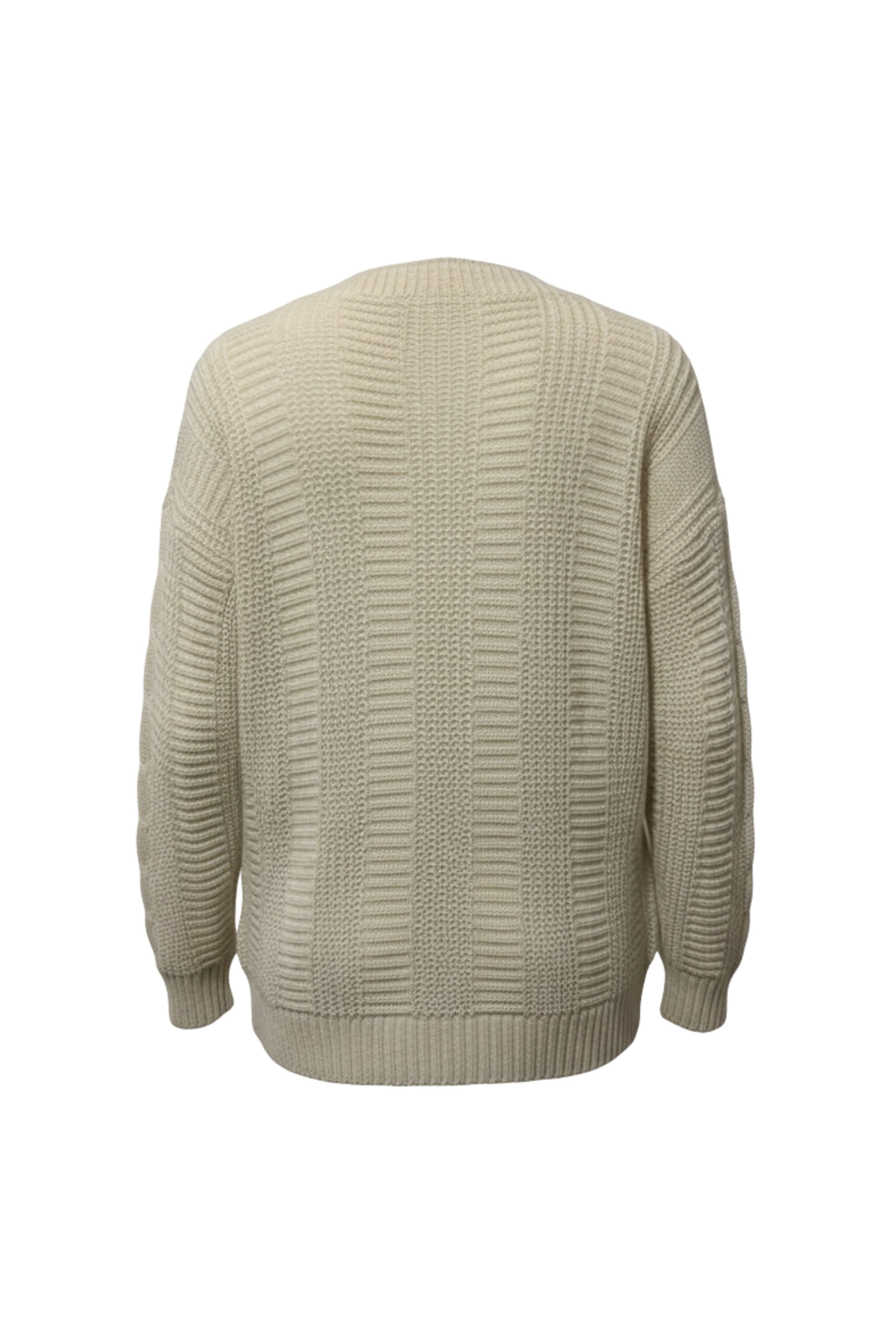 Kadın Krem Düğmeli Kısa Triko Hırka – Burgulu Örgü Desenli