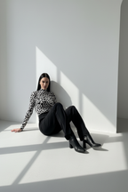 Kadın Zebra Desen Sandy Bluz