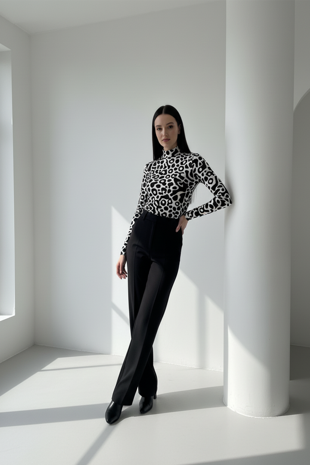 Kadın Zebra Desen Sandy Bluz