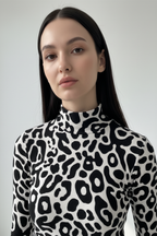 Kadın Zebra Desen Sandy Bluz