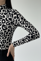 Kadın Zebra Desen Sandy Bluz