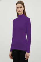 Kadın Düz Mor Bluz