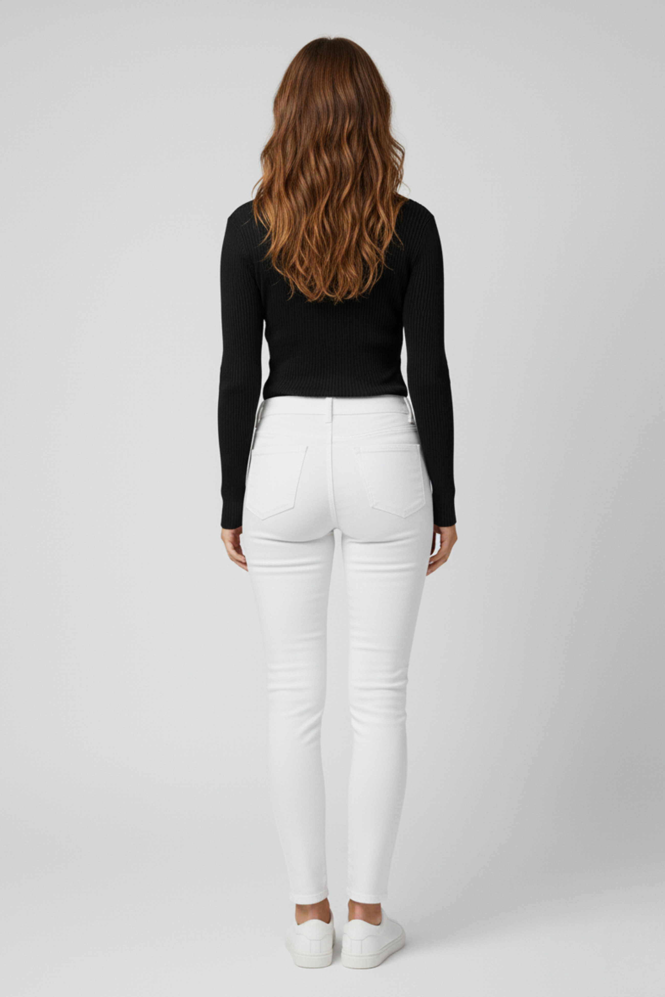 Kadın Boğazlı Pencere Detaylı Siyah Triko Kazak