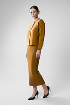 Kadın Hırka Elbise İkili Takım - Kahverengi