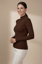 Kadın Kahverengi Balıkçı Yaka Bluz