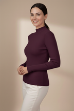 Kadın Mor Balıkçı Yaka Bluz