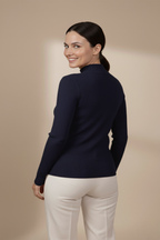 Kadın Lacivert Balıkçı Yaka Bluz