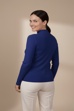 Kadın Mavi Balıkçı Yaka Bluz