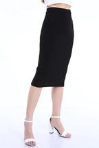 Kadın Siyah Kaşkorse Kalem Etek