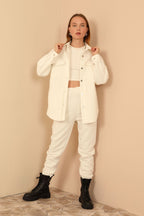 Kadın  Ekru  Pantolon Dört Mevsim