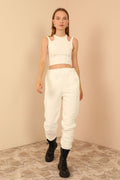 Kadın  Ekru  Pantolon Dört Mevsim