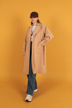 Örme Kaşe Kadın Kaban-Somon