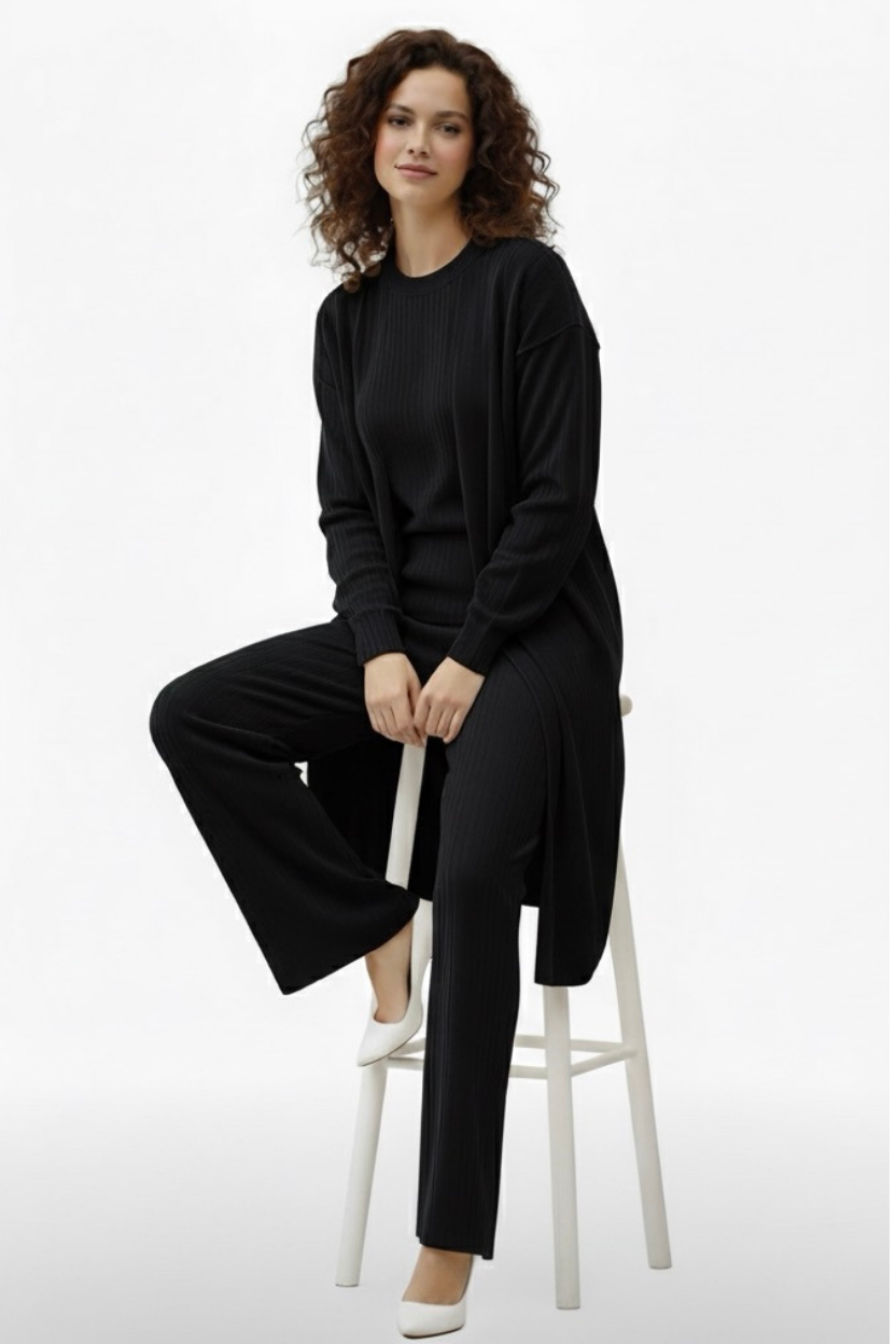 Üçlü takım siyah