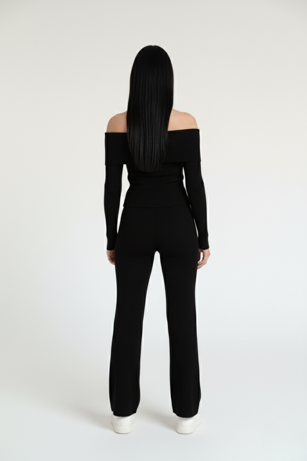 Kadın Madonna Yaka Siyah Alt Üst Takım