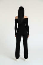 Kadın Madonna Yaka Siyah Alt Üst Takım