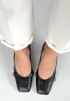 Cande Siyah Cilt Topuklu Ayakkabı