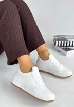 Ceyyan Beyaz Cilt Bağcıklı Spor Ayakkabı