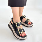 Stan Siyah Cilt Sandalet