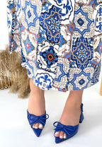 Lotta Mavi Cilt Topuklu Ayakkabı