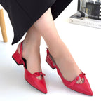 Rewat Kırmızı Cilt Topuklu Ayakkabı