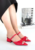 Lotta Kırmızı Cilt Topuklu Ayakkabı