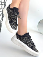 Guji Siyah Kot Bağcıklı Spor Ayakkabı