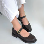 Yokox Kahverengi Cilt Oxford Ayakkabı