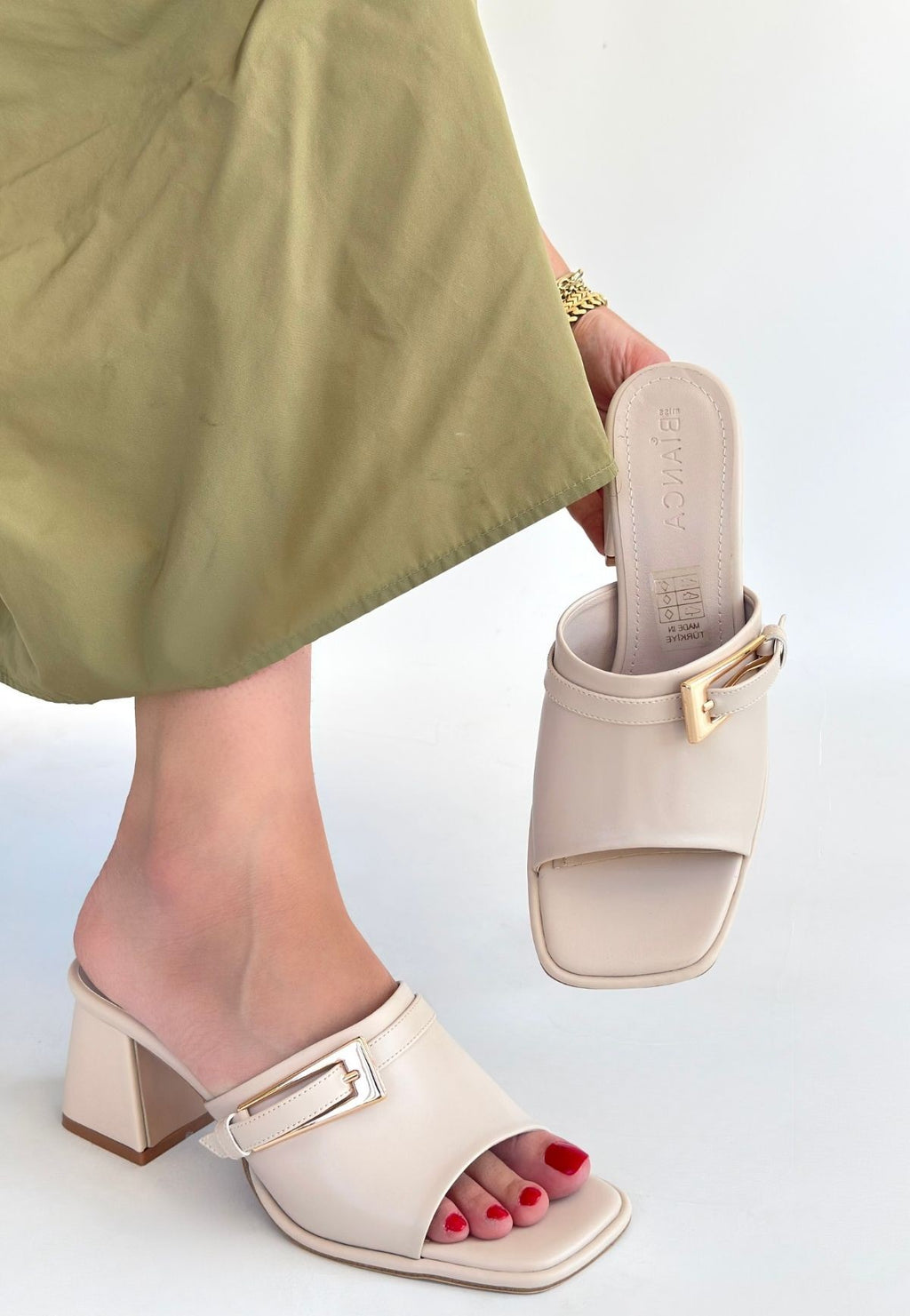 Ziva Bej Cilt Topuklu Terlik