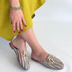 Yenda Renkli Dokumalı Terlik