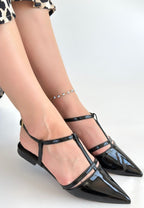 Canca Siyah Rugan Babet Ayakkabı