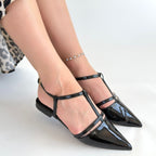 Canca Siyah Rugan Babet Ayakkabı