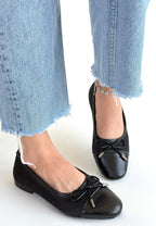 Etya Siyah Cilt Babet Ayakkabı