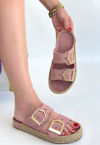 İces Pudra Nubuk Terlik