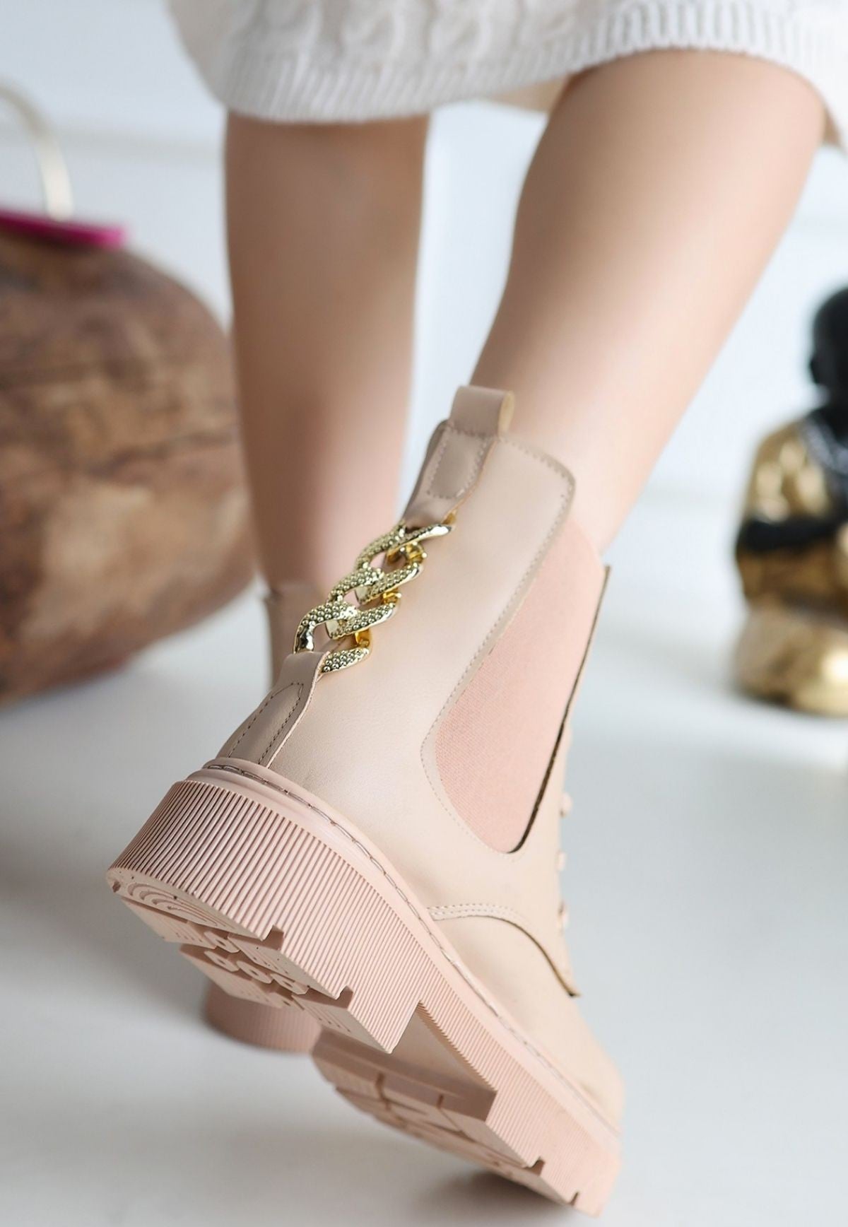 Harte Nude Cilt Bağcıklı Bot