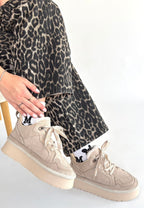 Muden Bej Süet Bağcıklı Bot