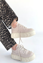 Emwa Bej Cilt Bağcıklı Spor Ayakkabı