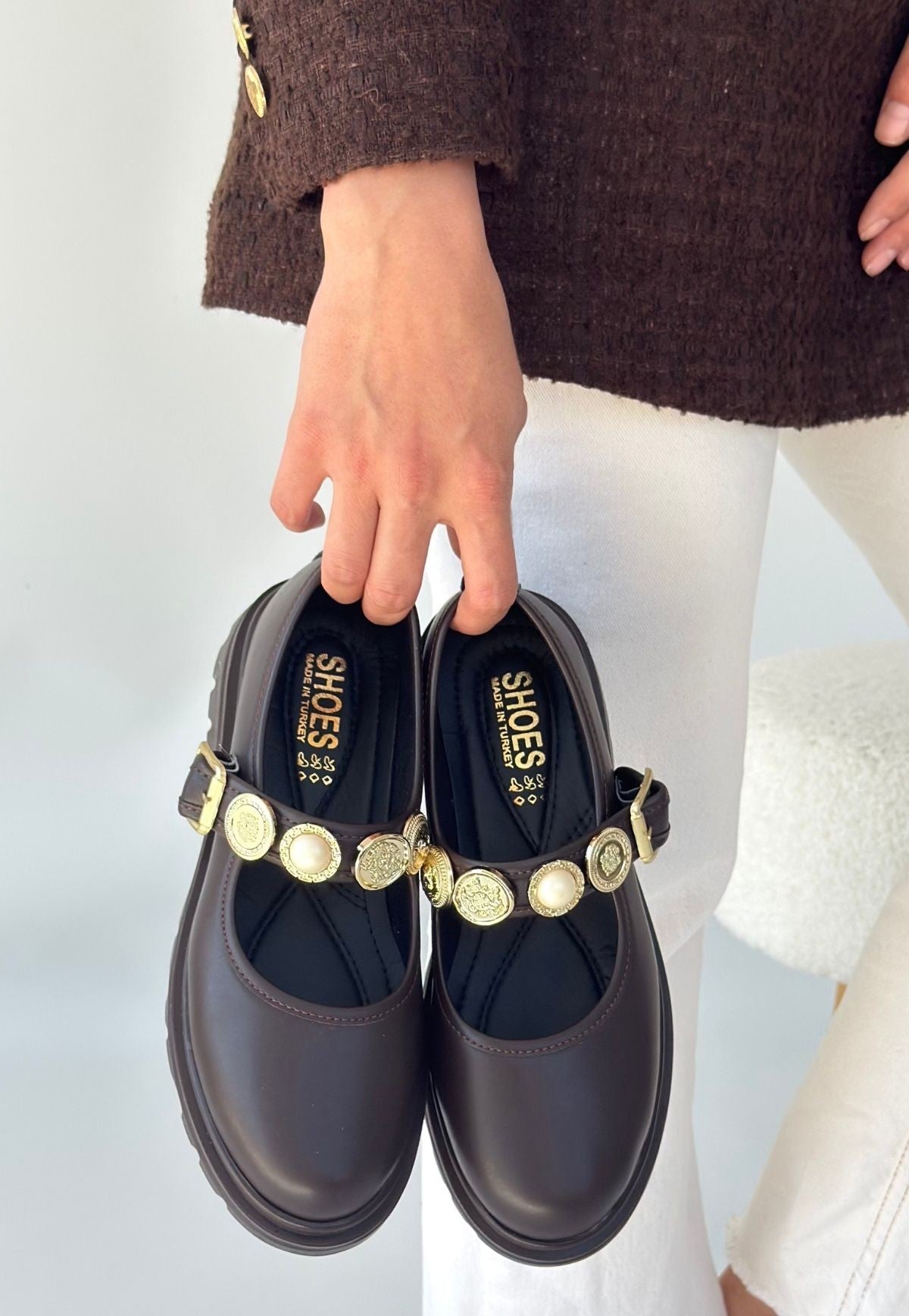 Okira Kahverengi Cilt Oxford Ayakkabı