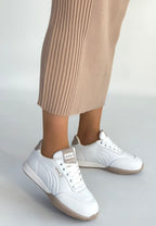 Tawen Beyaz Cilt Bağcıklı Spor Ayakkabı