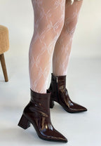 Mosy Bordo Rugan Topuklu Bot