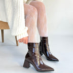 Mosy Bordo Rugan Topuklu Bot