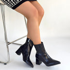 Mosy Siyah Rugan Topuklu Bot