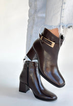 Rivav Acı Kahve Rugan Topuklu Bot