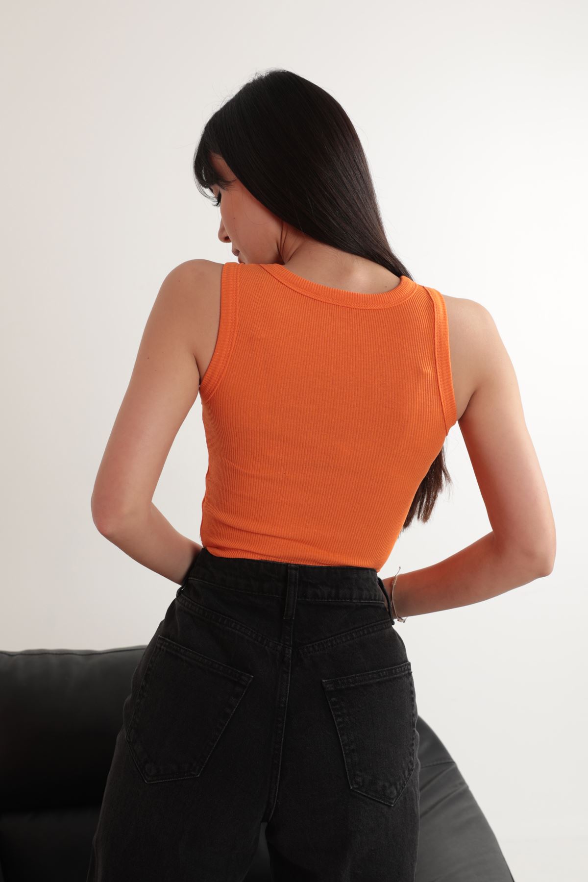 Kaşkorse%20Kumaş%20Off%20Yazılı%20Kadın%20Crop-Oranj