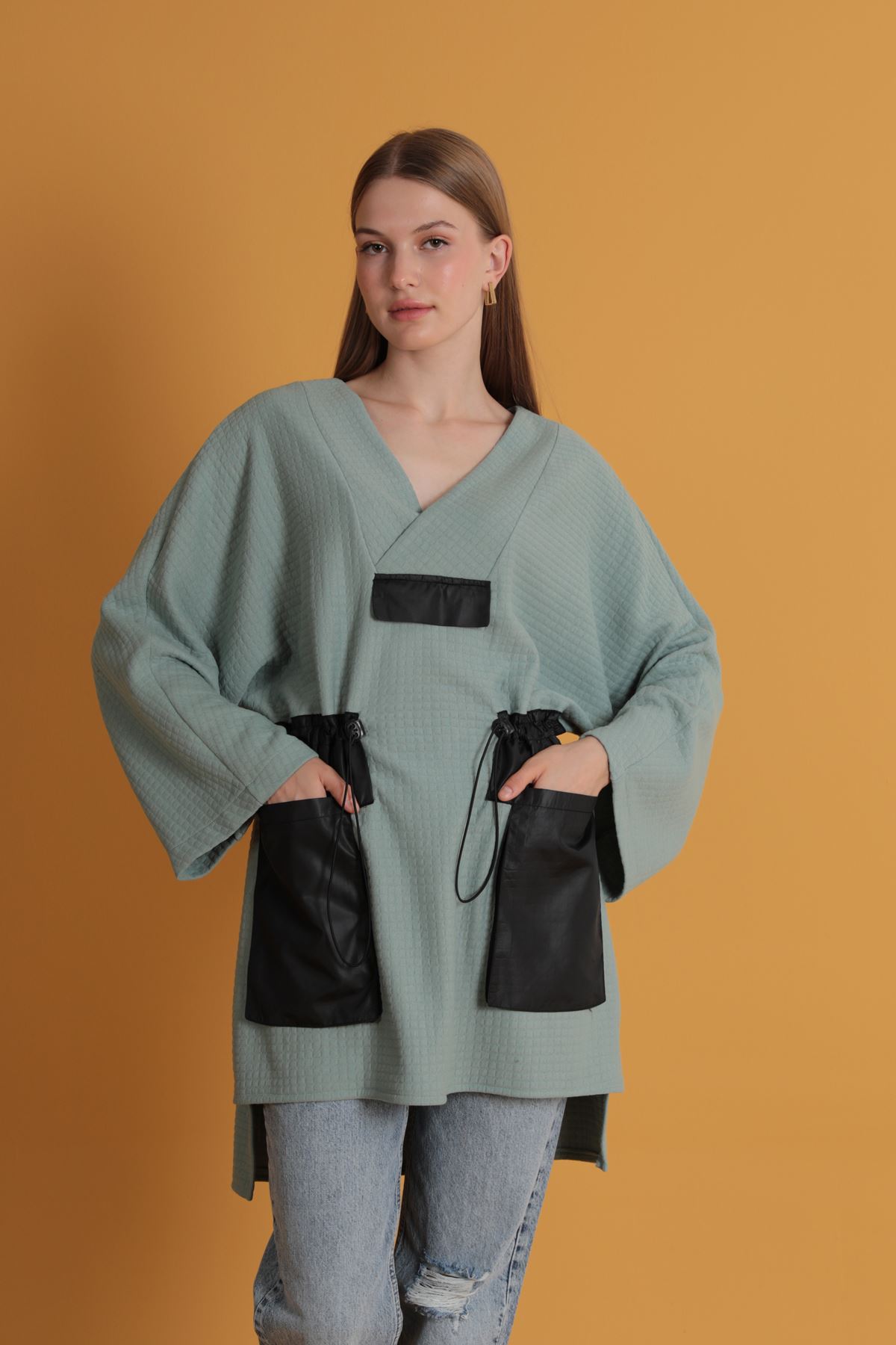 Petek%20Kumaş%20Garnili%20Oversize%20Kadın%20Sweat-Mint