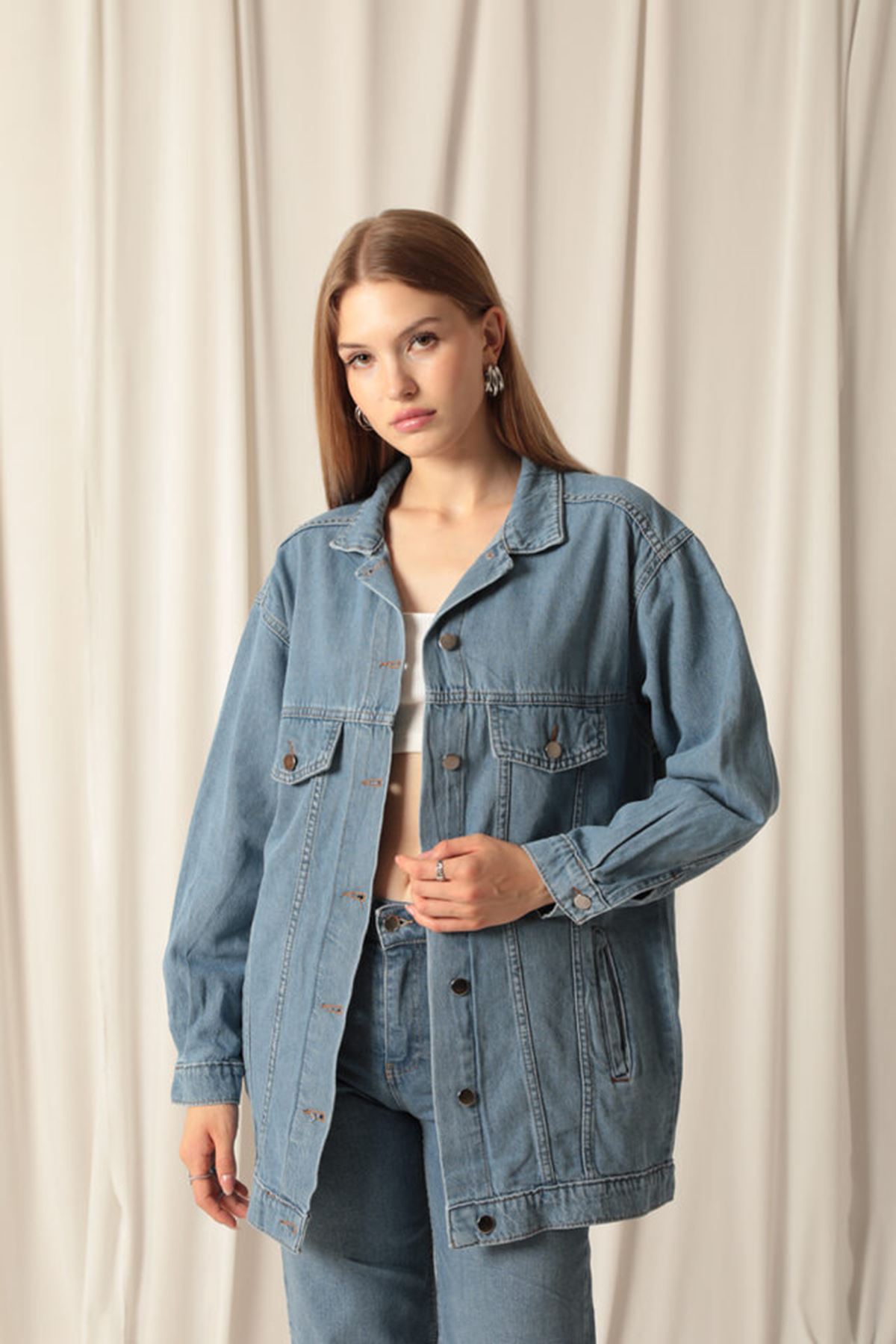 Denim%20Kumaş%20Cep%20Detay%20Kadın%20Mavi%20Kot%20Ceket