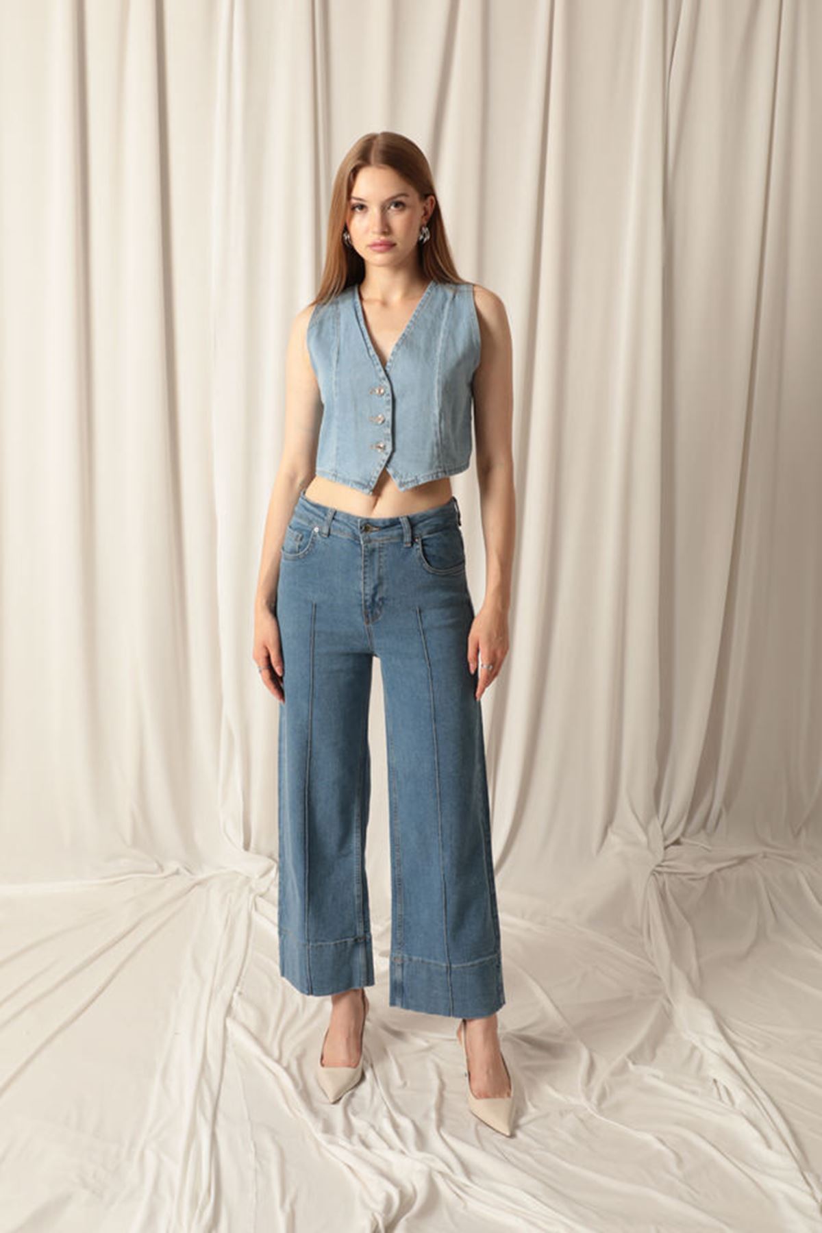 Denim%20Kumaş%20Önü%20Çima%20Wide%20Leg%20Kadın%20Mavi%20Kot%20Pantolon